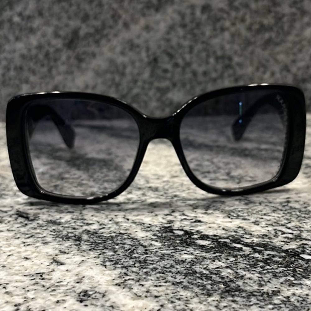 Marc By Marc Jacobs Black and Blue Sunglasses Bold Oversized Design